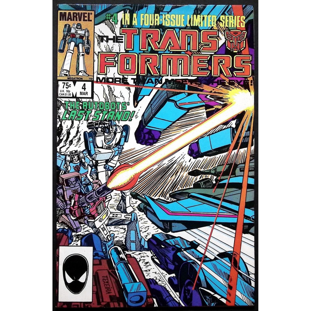 Marvel Comic Transformers #4 1st Shockwave Appearance Mark Texeira Cover 1985